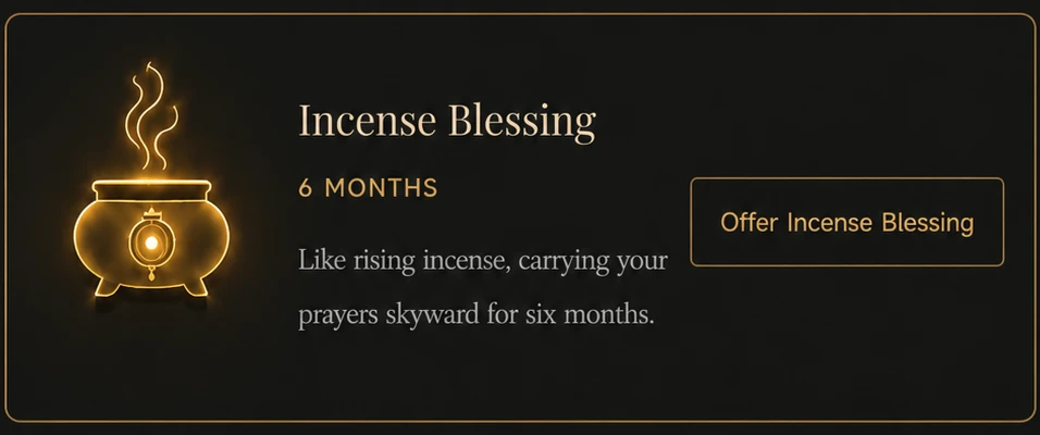 Incense Blessing — 6 Months