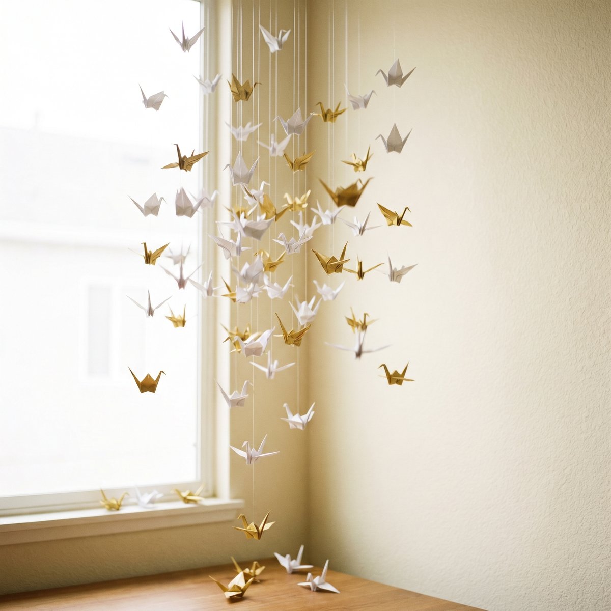 Paper cranes — wishes for peace and healing